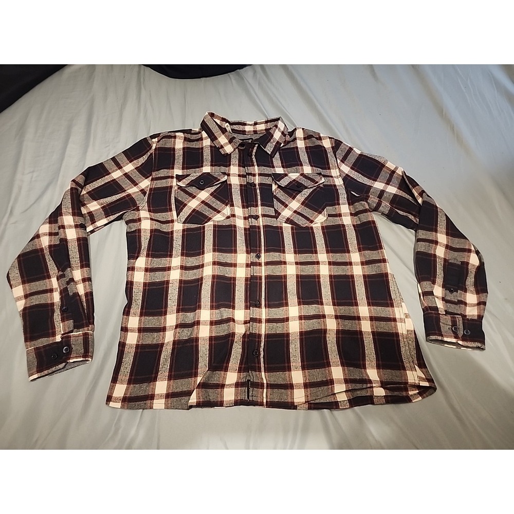 Silver Jeans Co. Men's Flannel Button Up Plaid Shirt Size XLsmf 22 2383 Triple 5